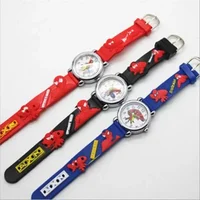 Hot Sale Fashion Spiderman Watches Children Watch Cute Cartoon Watch Kids Cool 3d Rubber Quartz Watch Relogio Clock Hour Gift 1