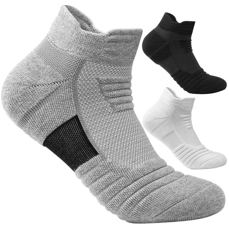 Mesh Sports Terry Socks - Cushioned, Moisture-Wicking & Durable - Ideal for Running, Hiking, Cycling & Basketball (3 Pairs)