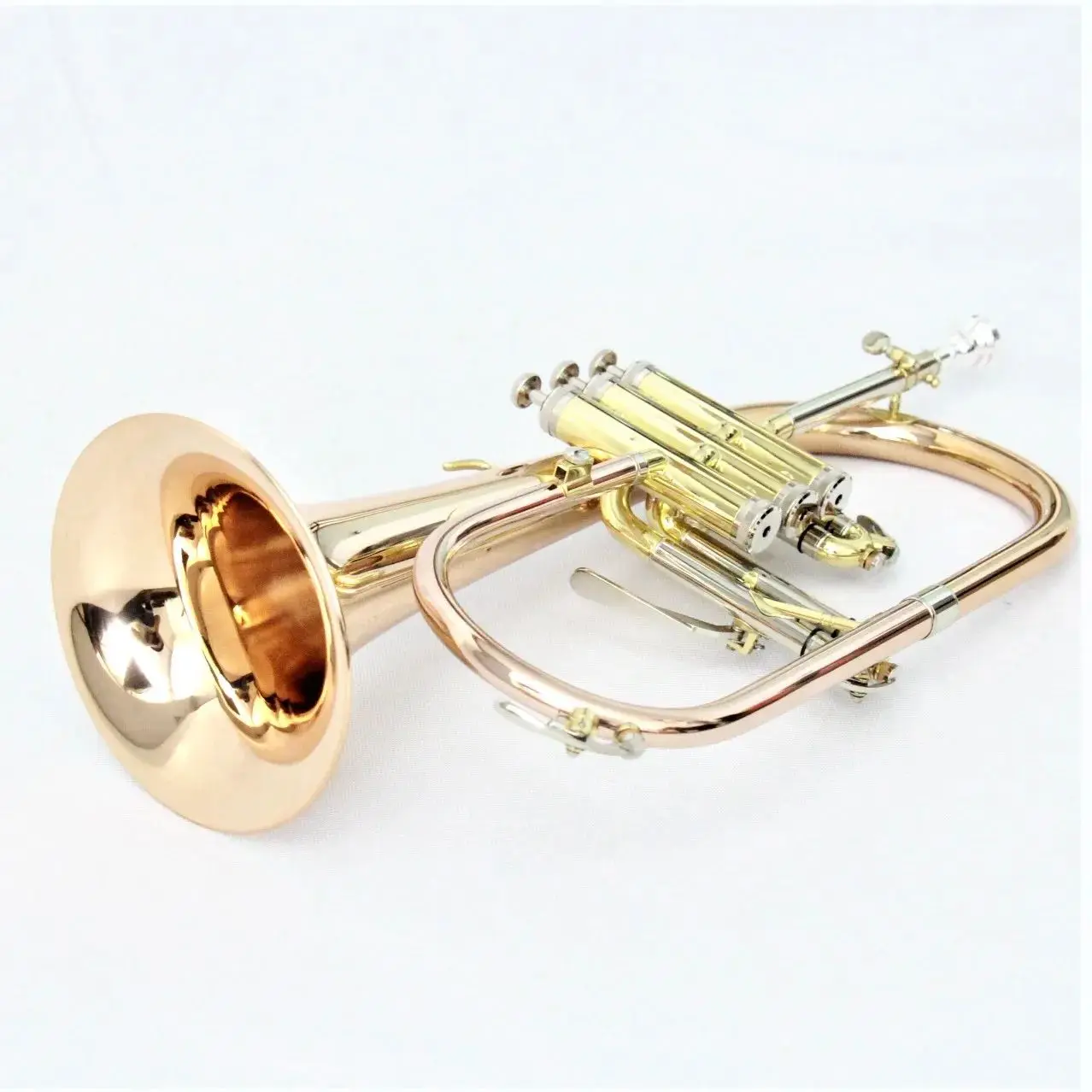 Description Picture 3 of itemHigh grade flugelhorn professional rose gold good quality flugelhorn