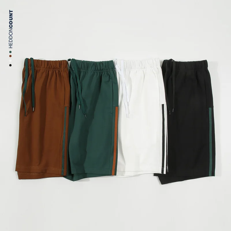 New Contrasting Striped Sports Five-point Loose and Breathable American Fitness Basketball Shorts