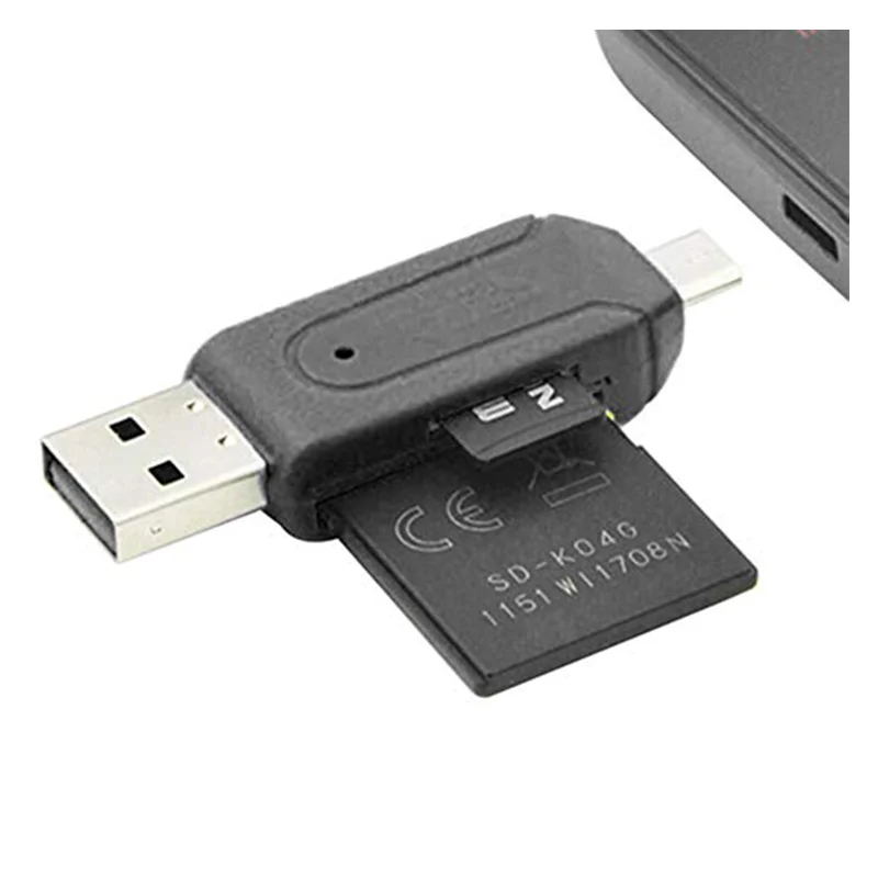 AURSINC NanoVNA USB C & USB 3.0 OTG Card Reader and 2-in-1 Memory Card Reader with Dual Connectors Compatible with NanoVNA H Ant