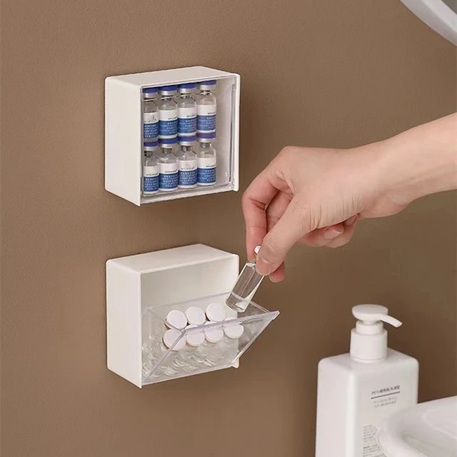 Multi-purpose Plastic Storage Box Versatile Self-adhesive Wall Storage Boxes  for Organizing Doors Walls Cabinets Durable - AliExpress