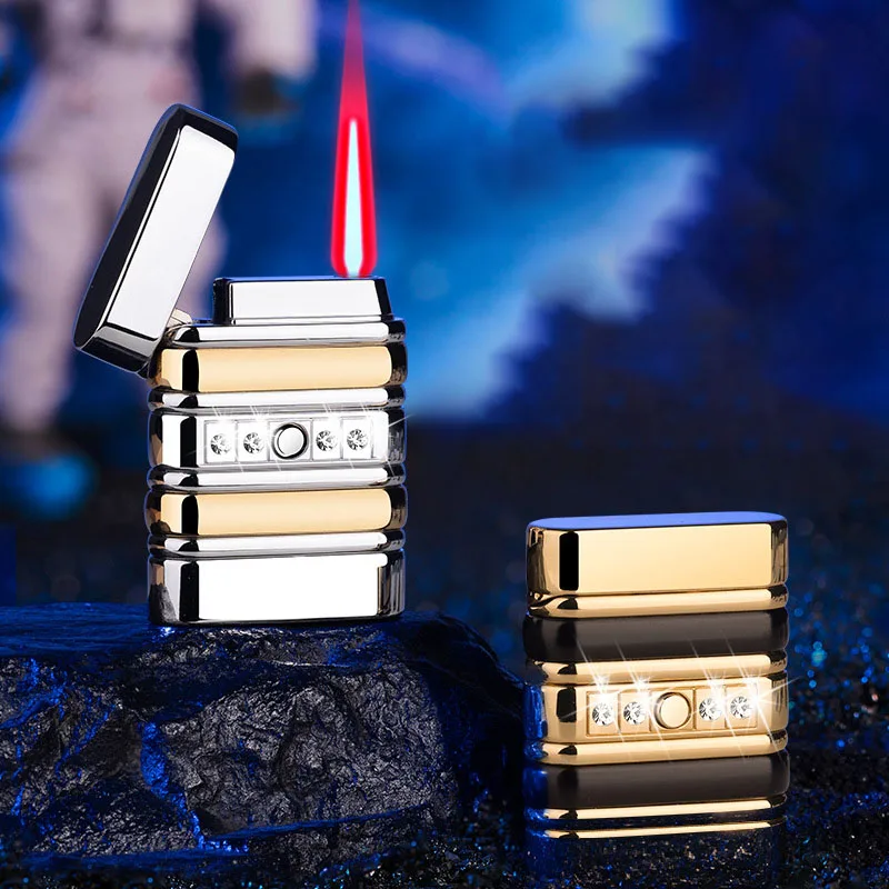 

Gas Metal Torch Turbo Lighter, Windproof, Direct High-Flame, Kitchen, Outdoor, Camping, Barbecue, Cigar, High End, Men's Gift