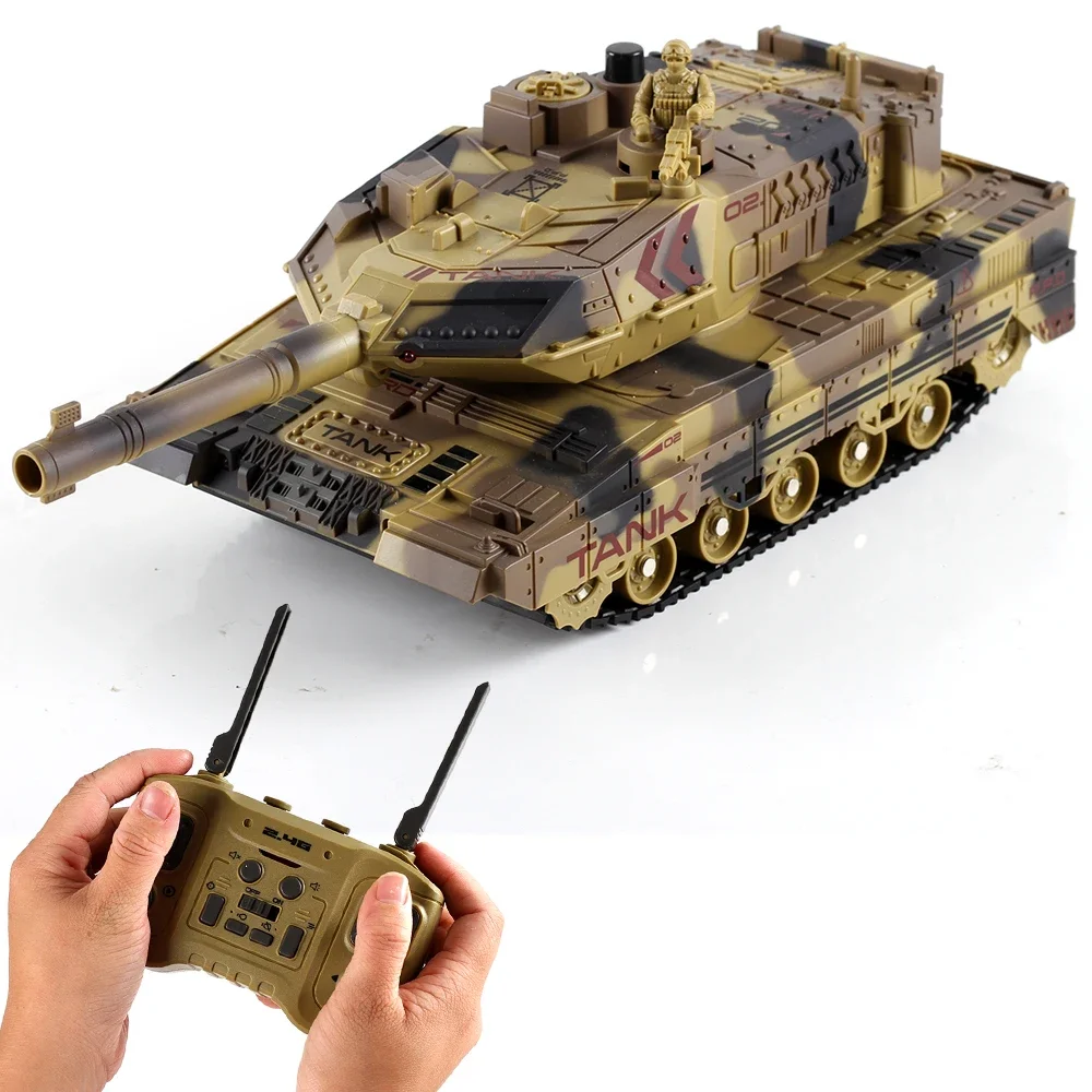 2.4G Remote Control Tracked Simulation Tank Water Bomb Spray Remote Control Vehicle War Armored Vehicle Model Children Toy Gift 2