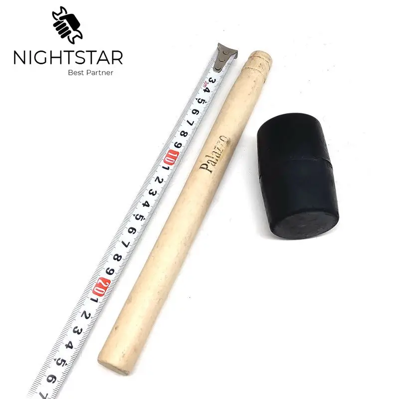 25cm Hammer Rubber Panel Beating Rubber Hammer Wood Jewelry Tool Handles Thor