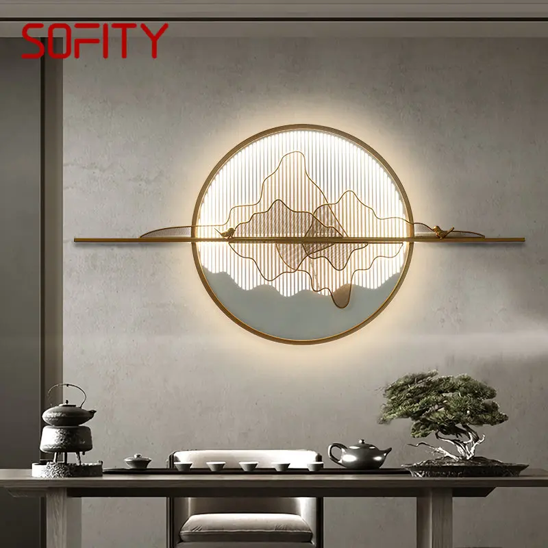 

TINNY Modern Wall Picture Fixture LED 3 Colors Chinese Style Interior Landscape Sconce Light Decor for Living Bedroom