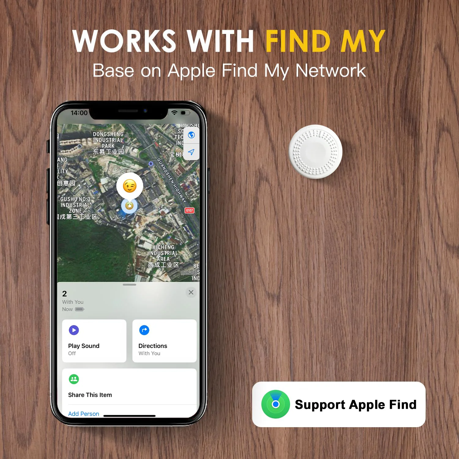 Smart GPS Tracker For Apple Find My Pet Child Real-time Positioning With Alarm Lost Tracker For Airtag Leather Protective Case gps locator anti lost tracker anti lose tracker item locator anti lost locator