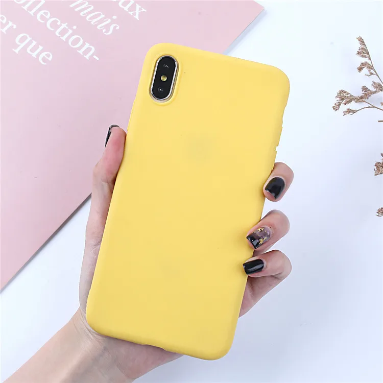 Luxus Soft Back Matt Farbe Fall für iPhone x xr xs max Handy hülle für iPhone 10 x r x s Max Silikon Rückseite Hüllen – Detail 8