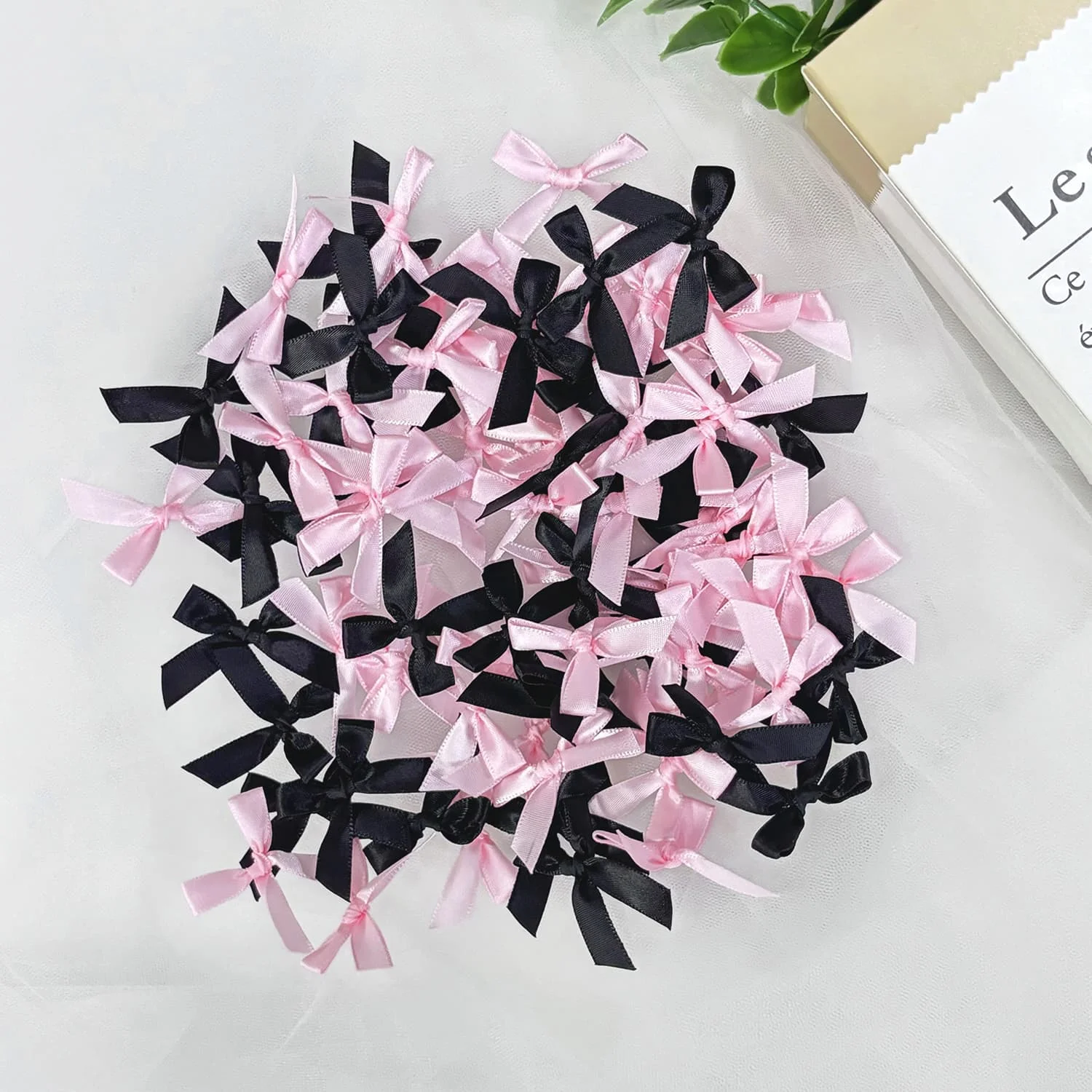 60 Stück kleine Schleifenbänder für DIY-Blumenhandwerk, Partydekoration, Geschenkboxen, Verpackungszubehör, Ballons, DIY-Dekoration