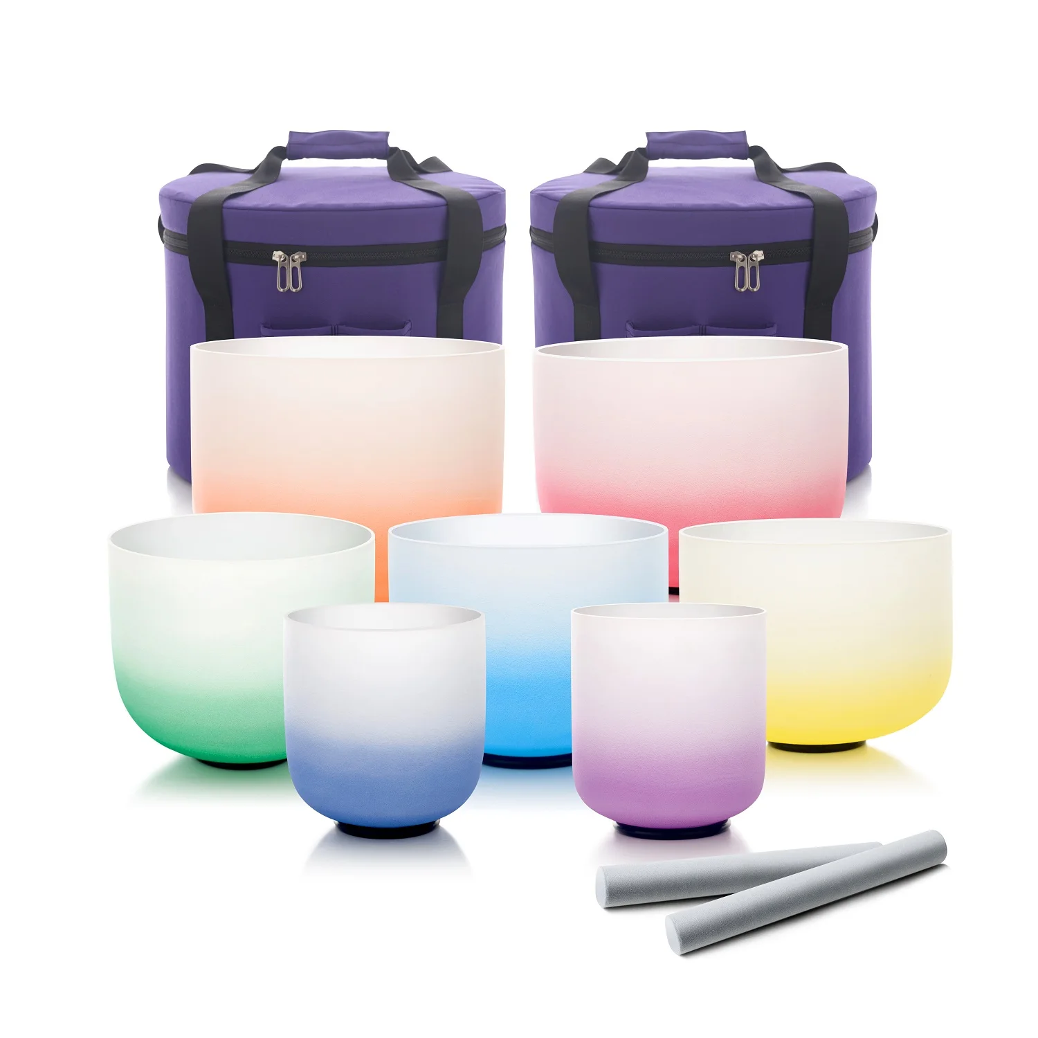 Quartz Crystal Singing Bowls 432hz Crystal Singing Bowl 7 Chakra Set