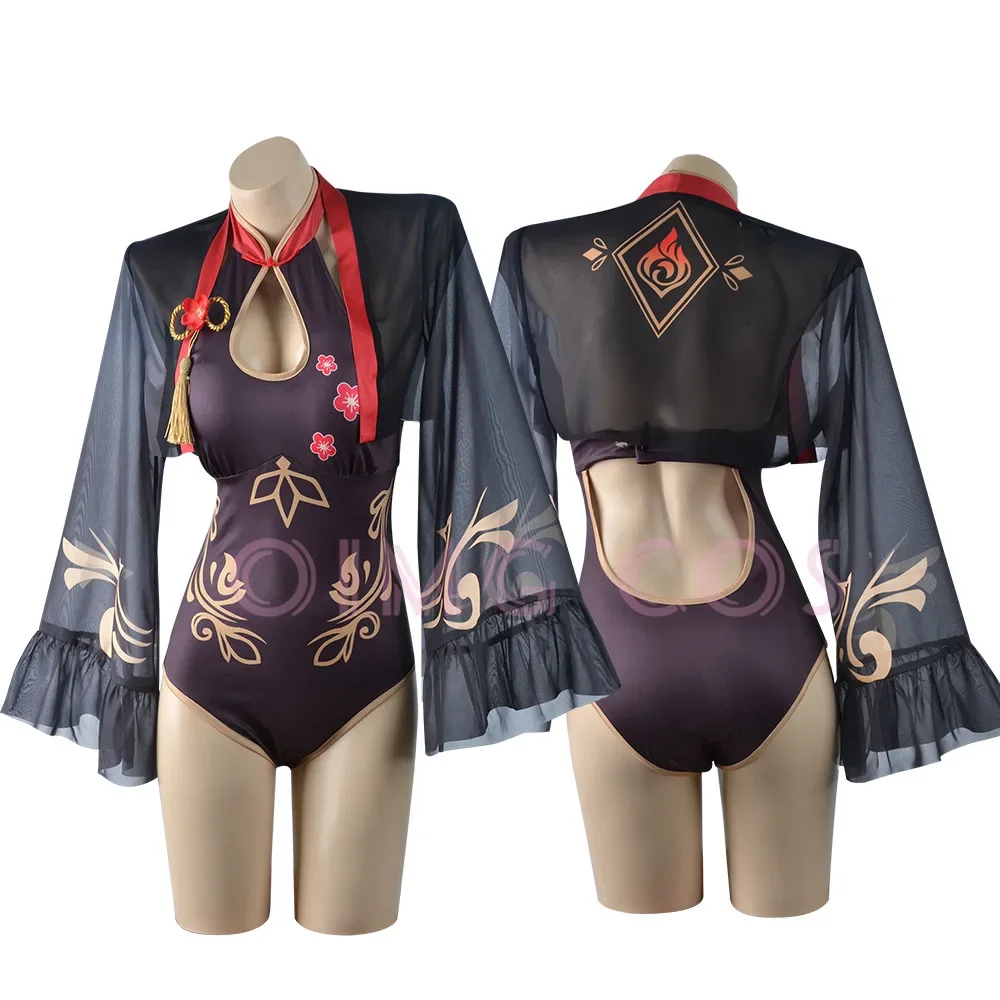 

Genshin Impact Hu Tao cosplay swimwear Walnut Sinalisa sexy swimsuit game character costume