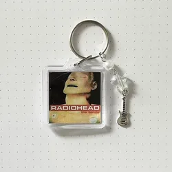 Handmade Y2K - Inspired Radiohead Album Photo Keyring (Black)