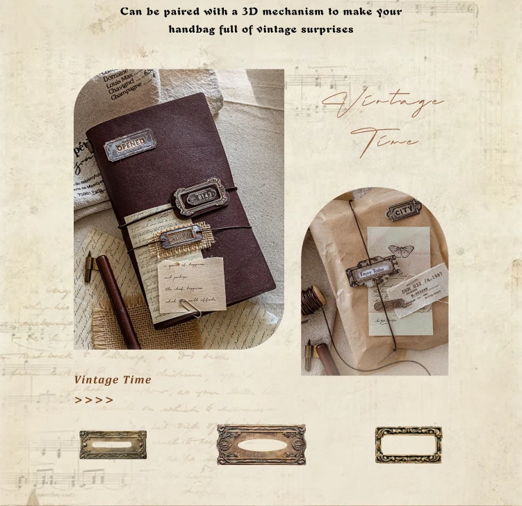 30 teile/paket Vintage hohl-out tags Aufkleber Dekorative diy Scrapbooking Materialien Kunst Collage Schreibwaren Ästhetik Aufkleber – Detail 19