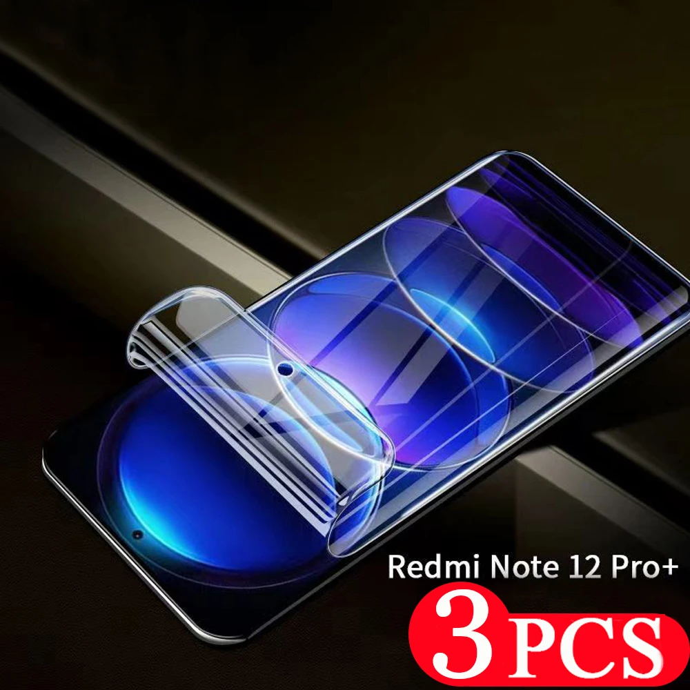 

3Pcs 9D Hydrogel film For Redmi note 12 pro Speed Discovery Turbo Not Glass note 11 11S 11SE 11T pro plus phone screen protector
