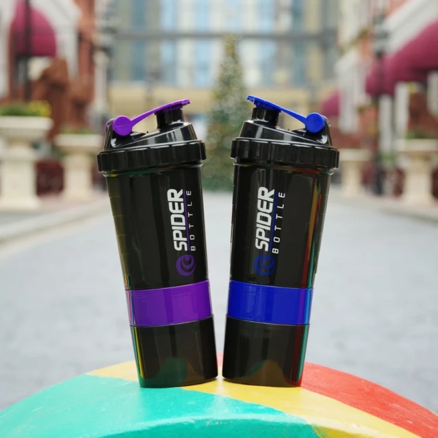 3 Layers Shaker Protein Bottle Powder Shake Cup Large Capacity Water Bottle Plastic Mixing Cup Body-Building Exercise Bottle 3