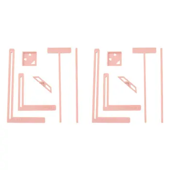 BSEVB-12 pezzi Kit per rilegatura e scrapbooking facile per principianti, fantastici stencil e kit guida per il taglio, utilizzabili anche come quaderno, colore rosa