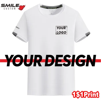 Summer Fitness Quick Dry Tee Design Company Logo 100% poliestere traspirante t-shirt sportiva da uomo e da donna stampa personalizzata con ricamo