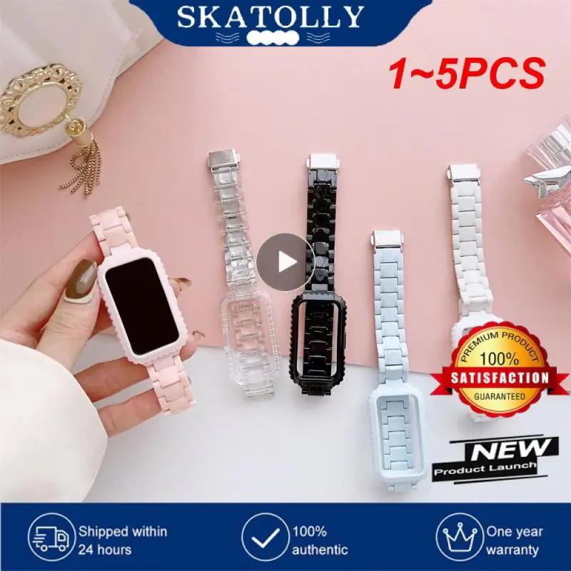 

Ремешок полимерный для наручных часов, сменный Браслет с тремя бусинами для Honor Band 7 6, 6pro, 1 ~ 5 шт.