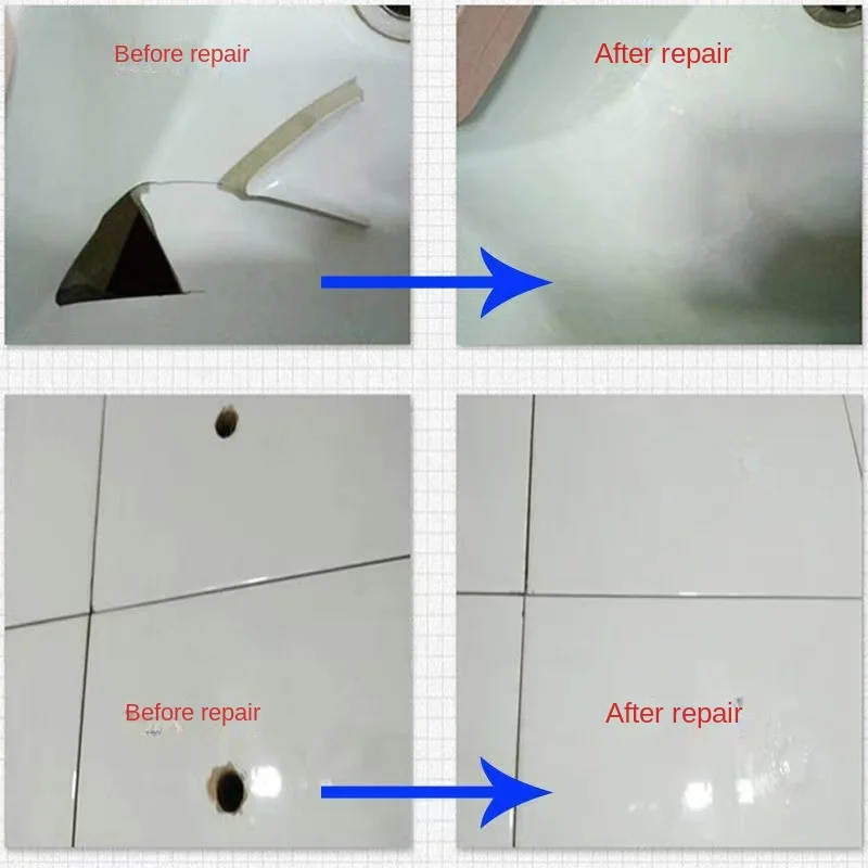 Agente di riparazione delle piastrelle Multi-colore opzionale piastrelle per pavimenti in marmo ceramico wc lavabo riparazione colla riparazione crepe colla per calafataggio