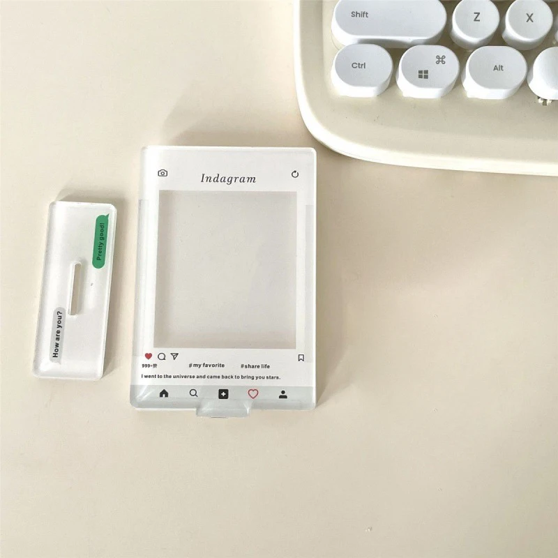3inch Acrylic Photo Frame Kpop Idol Cards Display Stand Photocard Frame Holder Card Displaying Accessory Desktop Ornament 액자 photo card holder card display stand
