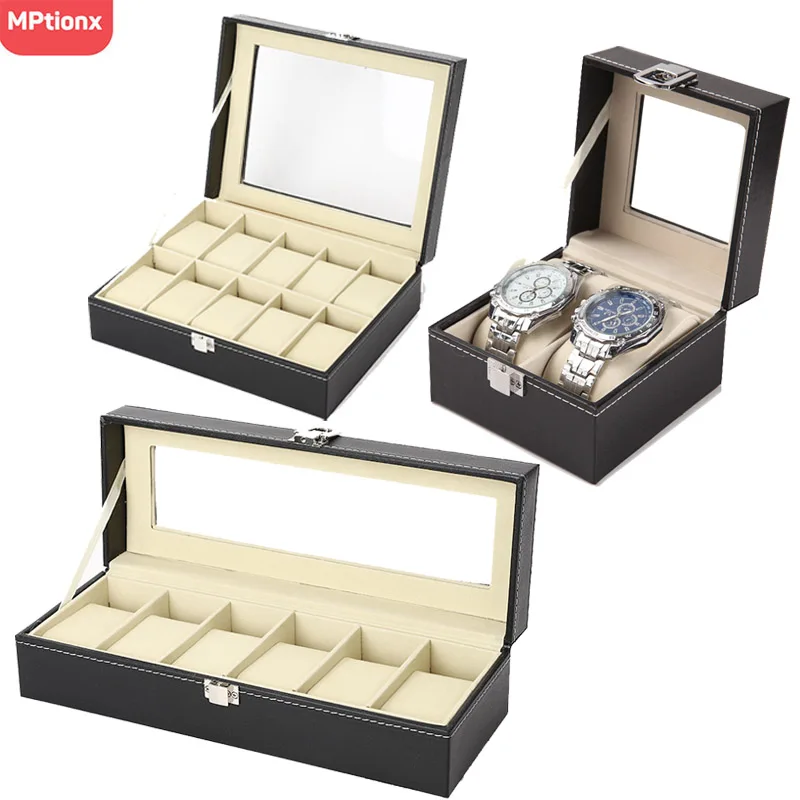 Leather Watch Box Watch Storage Box Display Multiple Watches Jewelry Case For Handmade Bracelets
