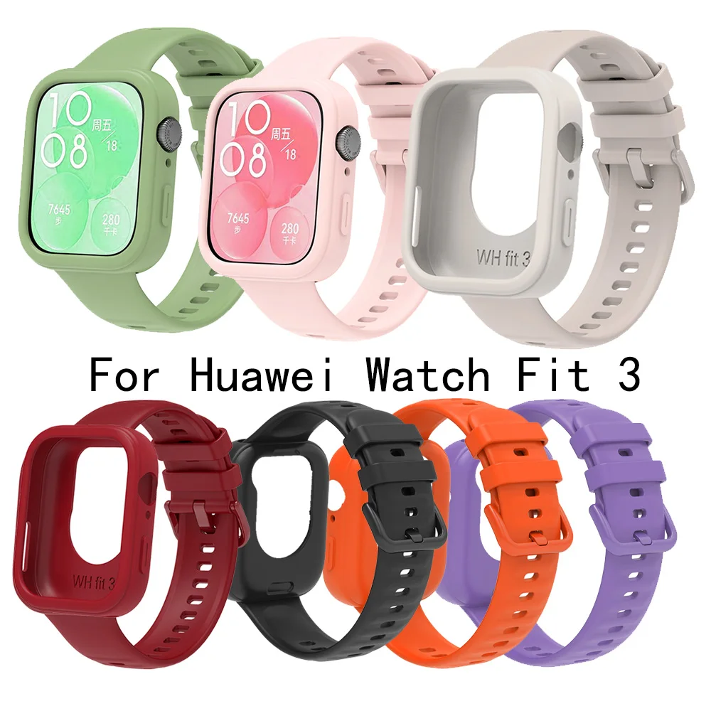 Silicone Watchband with Case - Smartwatch Accessories Bracelet Strap