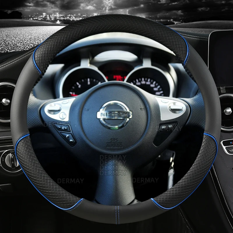 for Nissan Juke F15 F16 2010~2023 Car Steering Wheel Cover Non-slip PU Leather Auto Accessories Fast Shipping