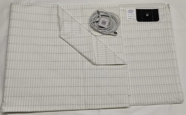 MAXSHARER Drap de lit de mise à la terre drap plat conducteur en fibre d'argent drap de mise à la terre en coton biologique pour un meilleur sommeil Nature santé 1