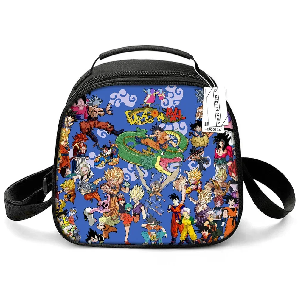 Dragon Ball Polyester Children's LunchBag Primary School Lunch BoxBag Ice Bag Cartoon One Shoulder Portable MealBag