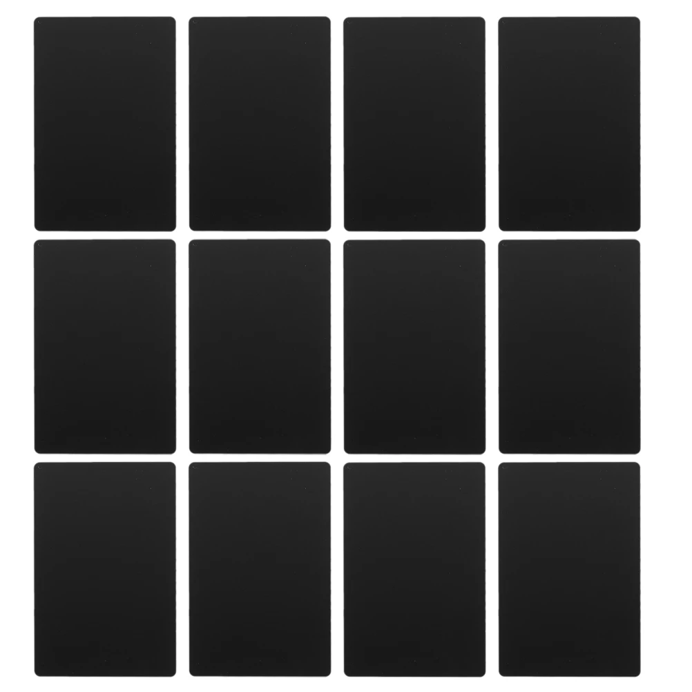 100 Pcs Metal Business Card Aluminum Cards Blank Black Name Alloy Blanks Engraving