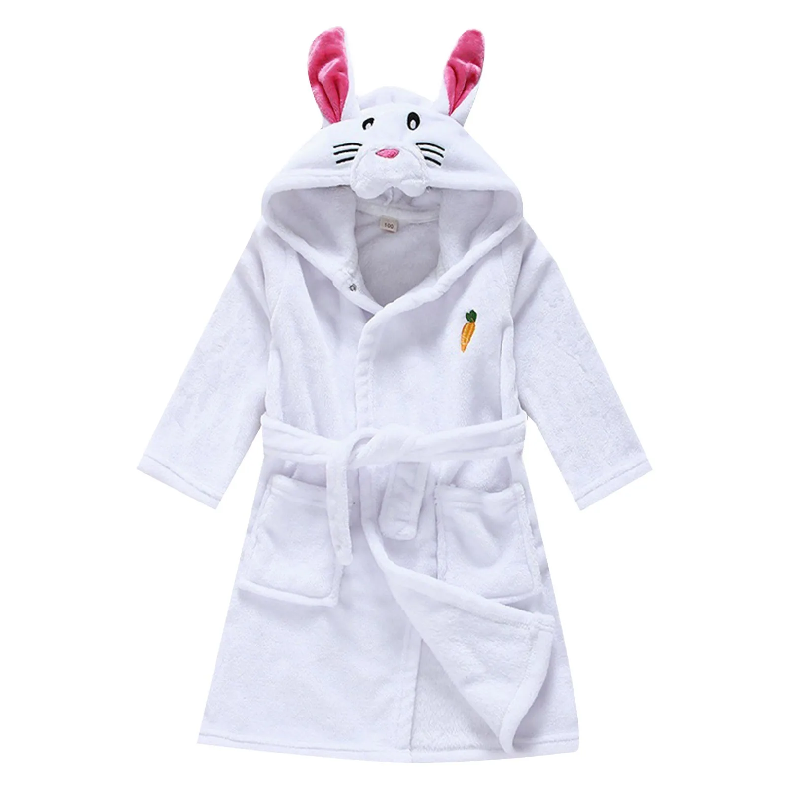 Toddler Boys And Girls Animal Cartoon Pattern Long Sleeved Buttonless Bathrobe Home Pajamas 18 Month Boy T3 Boys Winter Clothes