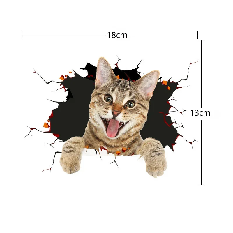 Car Stickers 3D Simulation Cute Cats Peeking Peering Creative Funny Vinyl Decal Waterproof Car Decoration Accessories
