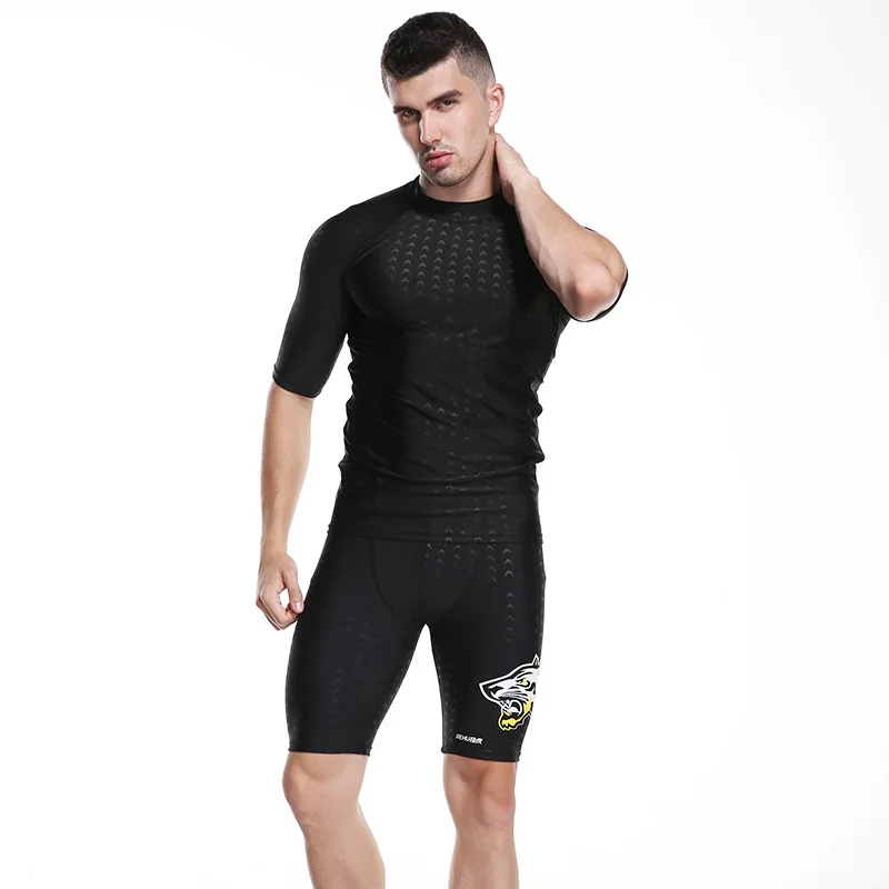 

Мужской купальник, быстросохнущие купальники, плавательные костюмы, мужские плавки, мужские Длинные плавки из двух частей