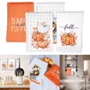 4-pack autumn pumpkin napkins, 40 * 60cm flat and stain resistant, suitable for dining and kitchen use 1