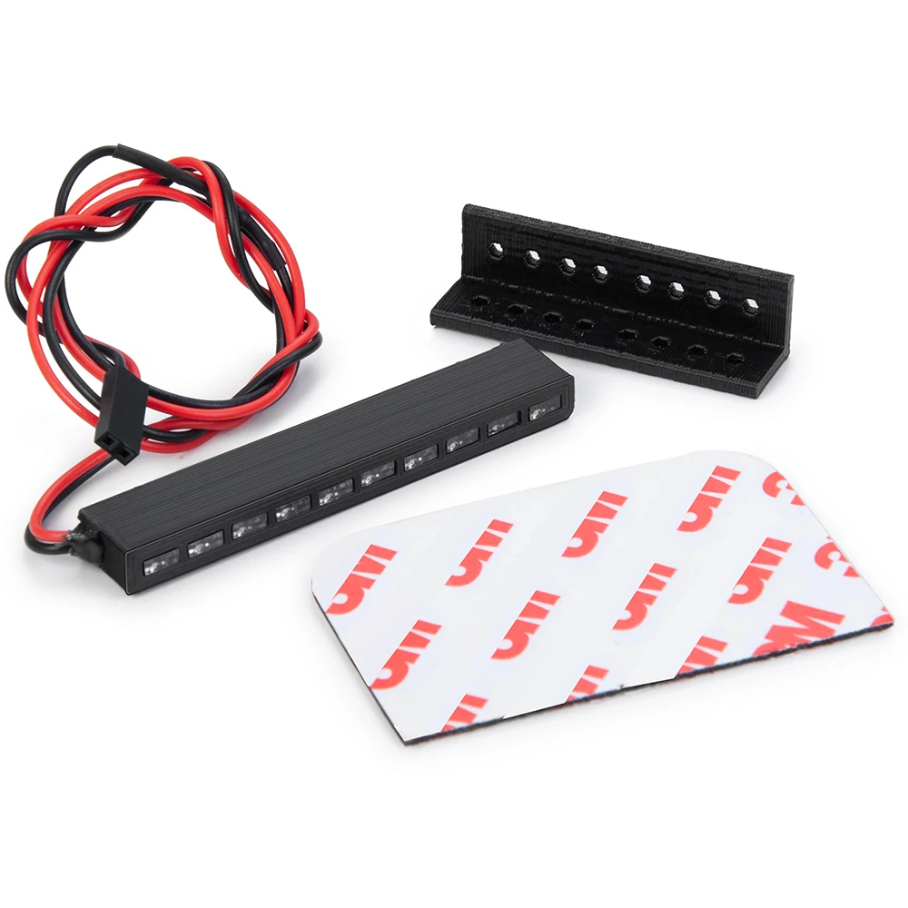 AXSPEED 32/65mm Red LED Light Lamp Bar for Axial SCX10 Wraith RR10 TRX-4 D90 1/10 RC Crawler Model Car Decoration Parts 5