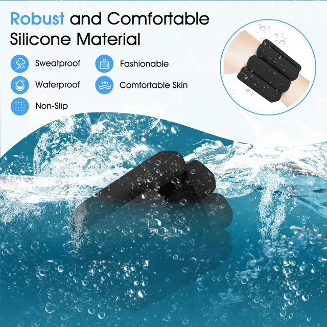 Wrist Ankle Weights Wearable Adjustable Arm Leg Weights Bangles Weighted Pilates Weight Bracelet for Yoga Barre Walking Gym