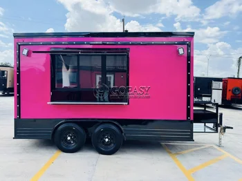 United State Food Truck with Full Kitchen Concession Bbq Food Trailer with Porch Fully Equipped Custom Food Truck 1