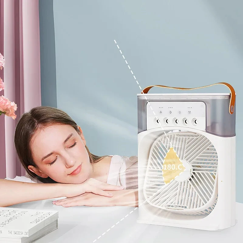 2025 Upgraded 5-hole Spray Fan Portable Small Refrigeration Air