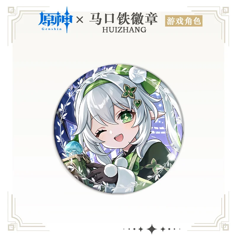 1PC Anime Game Genshin Impact Arlecchino Scaramouch Pretty Badges Brooches Knapsack Clothes Pins Decorations Boy Birthday Gifts