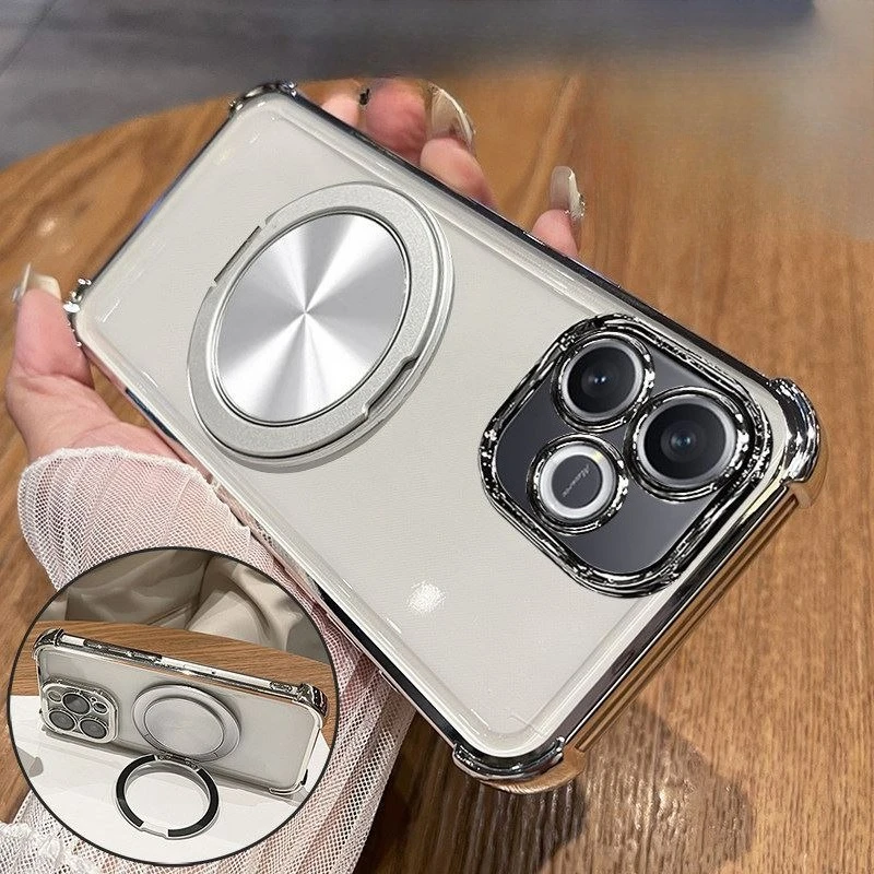 Magnetic Rotating Stand Matte Skin-Friendly TPU Case - Ultra-Thin Shockproof Cover