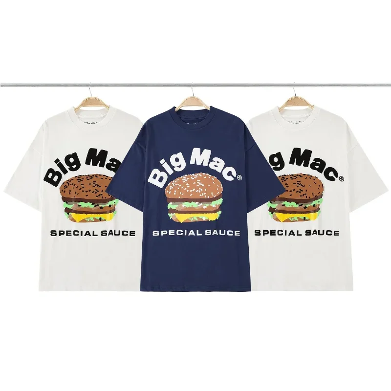 23SS мультфильм Гамбурга Письмо печати CPFM.XYZ футболка для мужчин женщин ЕС размер 100% хлопок CPFM Топ футболки мода лето Lil Peep