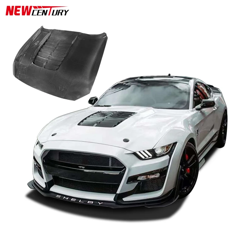 탄소 섬유 자동차 엔진 후드 커버, 포드 머스탱 2015 - 2017 용 자동차 보닛, GT500