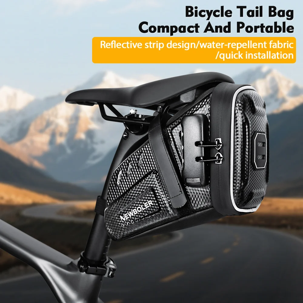 2,5L Fahrradtasche Große Kapazität Fahrradsatteltasche Rückensitztasche Reflektierende Fahrradsatteltasche EVA für Mountainbikes und Rennräder – Detail 1