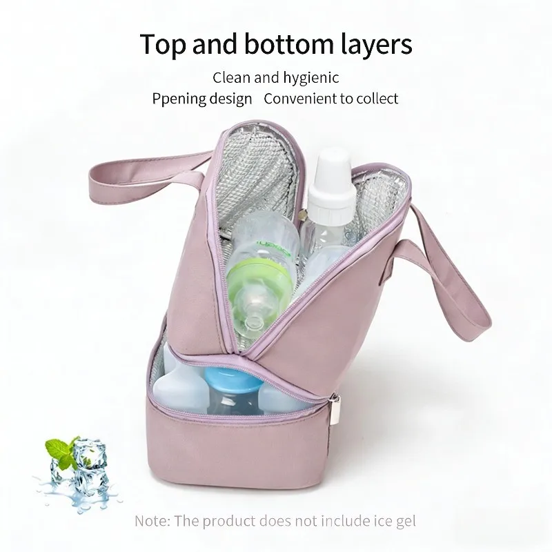 Multifunktionale Doppelschichtige Isoliertasche, Tragbare Lunchbox für Outdoor, Thermische Muttermilch-Aufbewahrungstasche Perfektes Geschenk für Sie – Detail 1