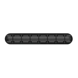 Silicone USB Cable Organizer and Management Clips with Self-Adhesive (Black 7 Channel)