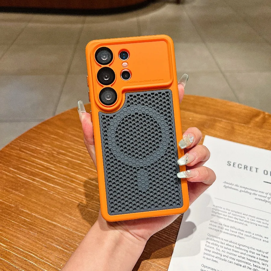 Luxury Magnetic Phone Case with Breathable Cooling and Lens Protection Bumper Cover