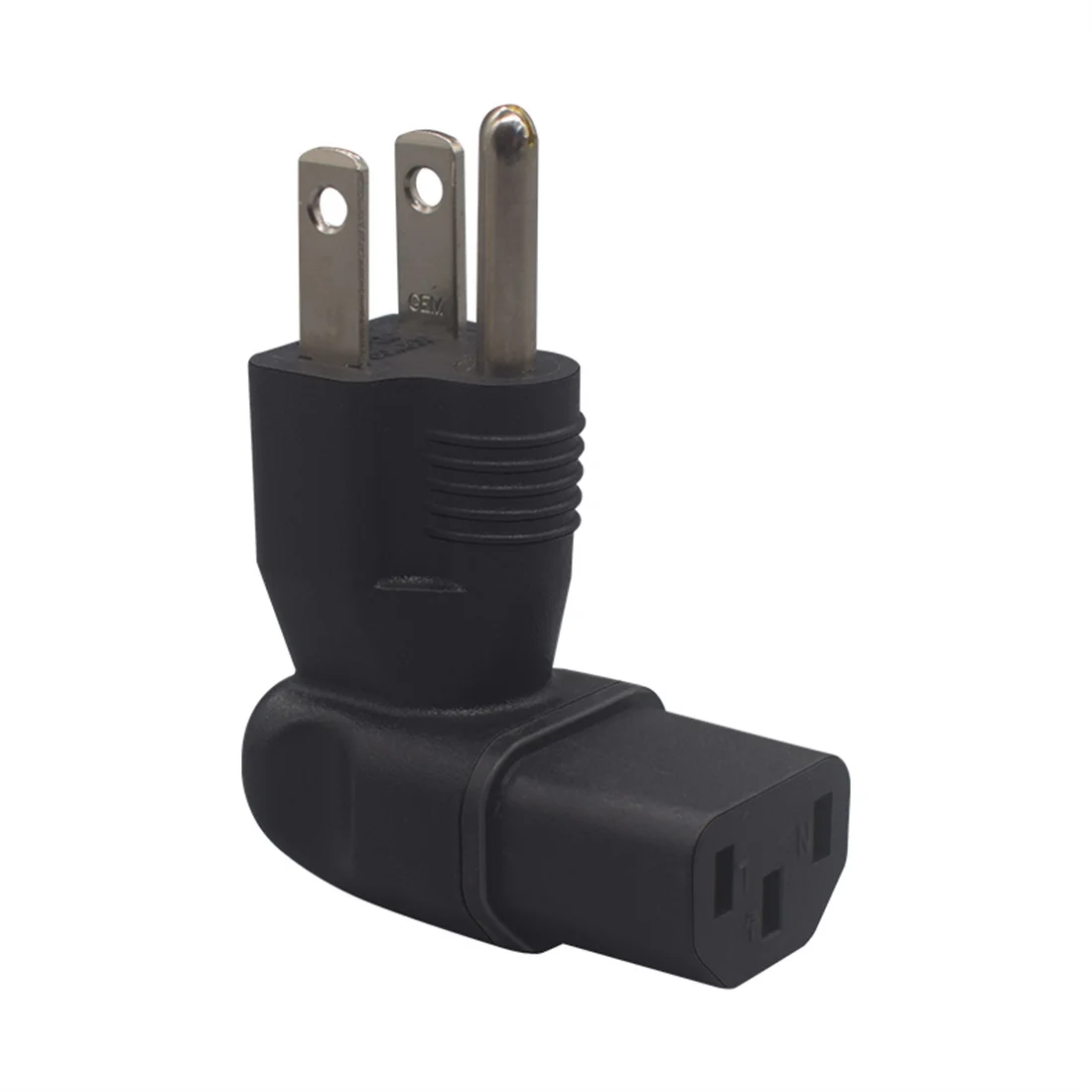 JORINDO PDU UPS 전원 어댑터 미국 플러그 변환기, Nema 5-15P Male TO IEC320 C13 Female Right Angle Adapter