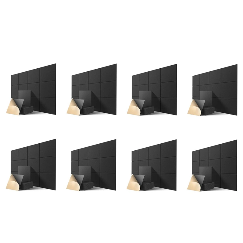 

96 шт./упаковка, самоклеящиеся акустические панели, 12X12X0,4 дюймов