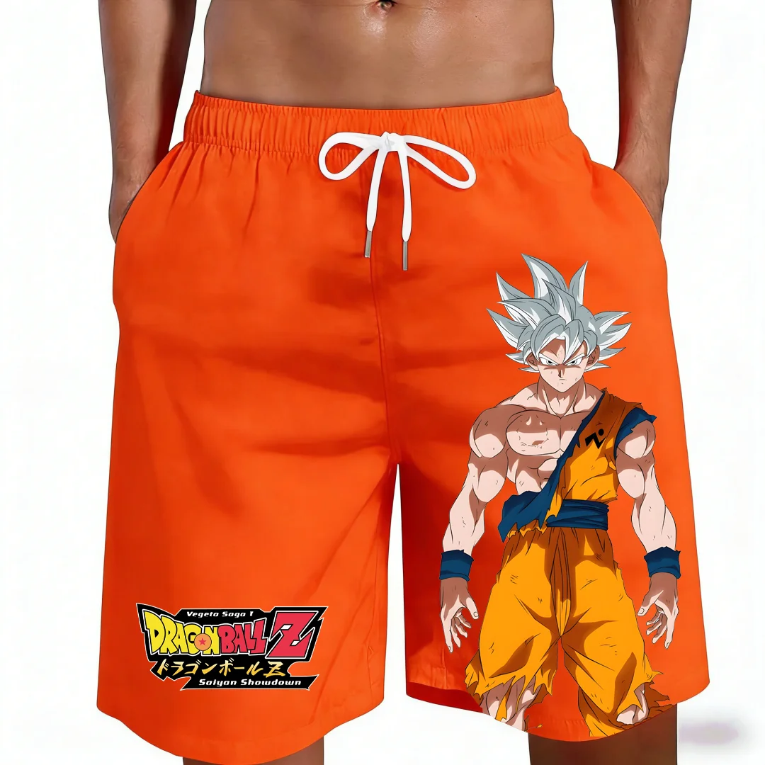 2026 Neue Dragon Ball Goku Ultra Instinct Anime-Print Strandshorts Lässige Weite Familien-Partnerlook Outfits Sommer Schnelltrocknende Sportshorts – Detail 5