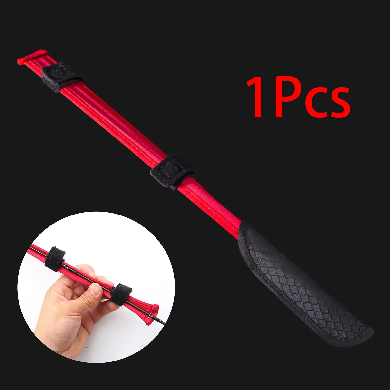thumbnail interactive-video image 1 of Fcnjsao Fishing Rod Tip Covers 3-Pack - Rubber Sleeve Protectors With Fastening Straps 1 of 11